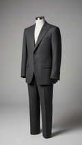 Charcoal Wool Peak Lapel Suit